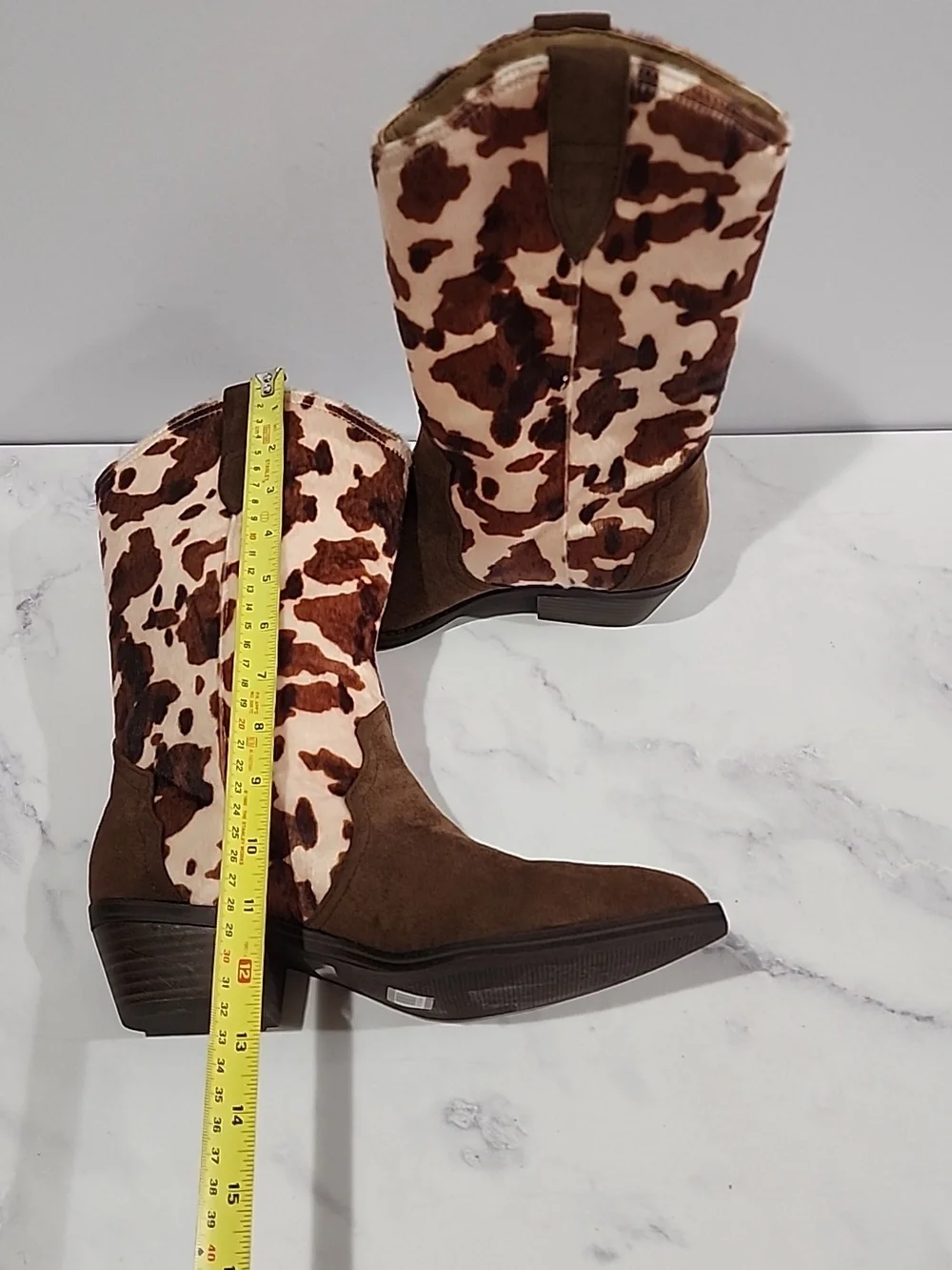 DV By Dolce Vita Korbella Cow Print Western Boots Brand New No Tag